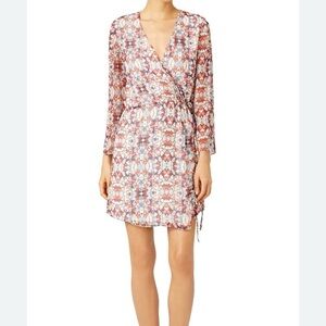 Waverly Grey Geometric “Stained Glass” Long Sleeve Dress - Multicolor